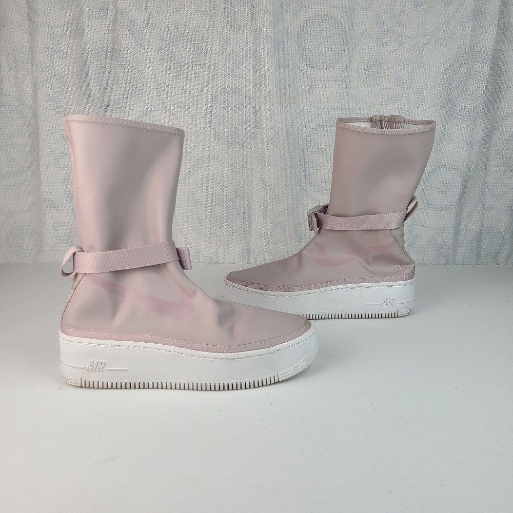 Nike Air Force 1 Sage High Violet Ash rain boots women's Sz 6.5 EUC - Picture 1 of 16